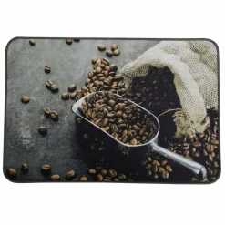 LUANCE Tapis de cuisine (60 cm) Coffee Time Marron