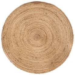 ATMOSPHERA Tapis de salon jute rond (80 cm) Domy Beige