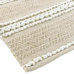 DOUCEUR D'INTERIEUR Tapis de salon coton (170 cm) Blanca Beige