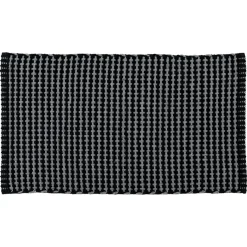 TENDANCE Tapis de salon coton (50 x 90 cm) Mimetisme Gris et noir Anthracite