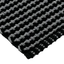 TENDANCE Tapis de salon coton (50 x 90 cm) Mimetisme Gris et noir Anthracite