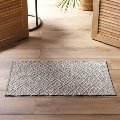 DOUCEUR D'INTERIEUR Tapis de salon coton (50 x 80 cm) Dorana Taupe New