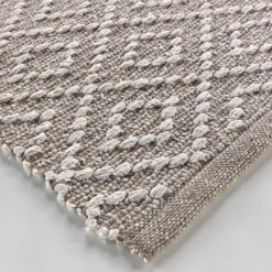 DOUCEUR D'INTERIEUR Tapis de salon coton (50 x 80 cm) Dorana Taupe New