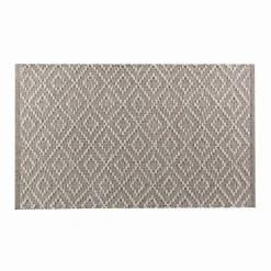 DOUCEUR D'INTERIEUR Tapis de salon coton (50 x 80 cm) Dorana Taupe New