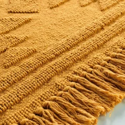 DOUCEUR D'INTERIEUR Tapis de salon coton (60 x 90 cm) Cilaos safran Jaune Hot