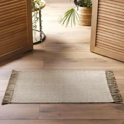 DOUCEUR D'INTERIEUR Tapis de salon coton (50 x 80 cm) Pietro Marron New