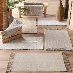 DOUCEUR D'INTERIEUR Tapis de salon coton (50 x 80 cm) Alivia Beige Best