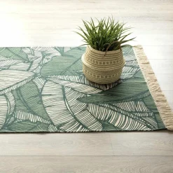 ATMOSPHERA Tapis de salon coton (120 x 170 cm) Jungle Vert