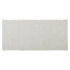 TENDANCE Tapis de salon coton (50 x 120 cm) Mimetisme Blanc et Ivoire New