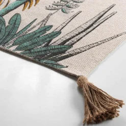DOUCEUR D'INTERIEUR Tapis de salon coton (60 x 90 cm) Balinesia Vert Sale
