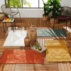 DOUCEUR D'INTERIEUR Tapis de salon coton (60 x 90 cm) Cilaos Terracotta Best