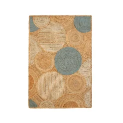 EMINZA Tapis de salon rectangulaire jute tissée main (140 x 200 cm) Tara Marron