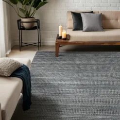 EMINZA Tapis de salon rectangulaire matière recyclée (140 x 200 cm) Aiko Gris Online