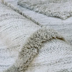 EMINZA Tapis de salon rectangulaire matière recyclée tuftée (160 x 230 cm) Kaito Ivoire