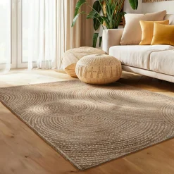 EMINZA Tapis de salon rectangulaire jute tressée main (140 x 200 cm) Neha Beige Online