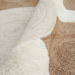EMINZA Tapis de salon rectangulaire jute tressée main (160 x 230 cm) Reina Beige Hot