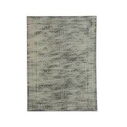 EMINZA Tapis de salon rectangulaire jacquard (160 x 230 cm) Zahra Noir Discount