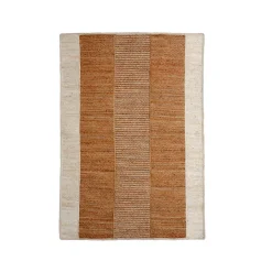 EMINZA Tapis de salon rectangulaire jute tissée main (140 x 200 cm) Hudson Marron Clearance