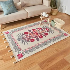 Atmosphera, cru017dateur d'intu017drieur Tapis de salon rectangulaire coton (170 x 120 cm) Wild Multicolore Sale