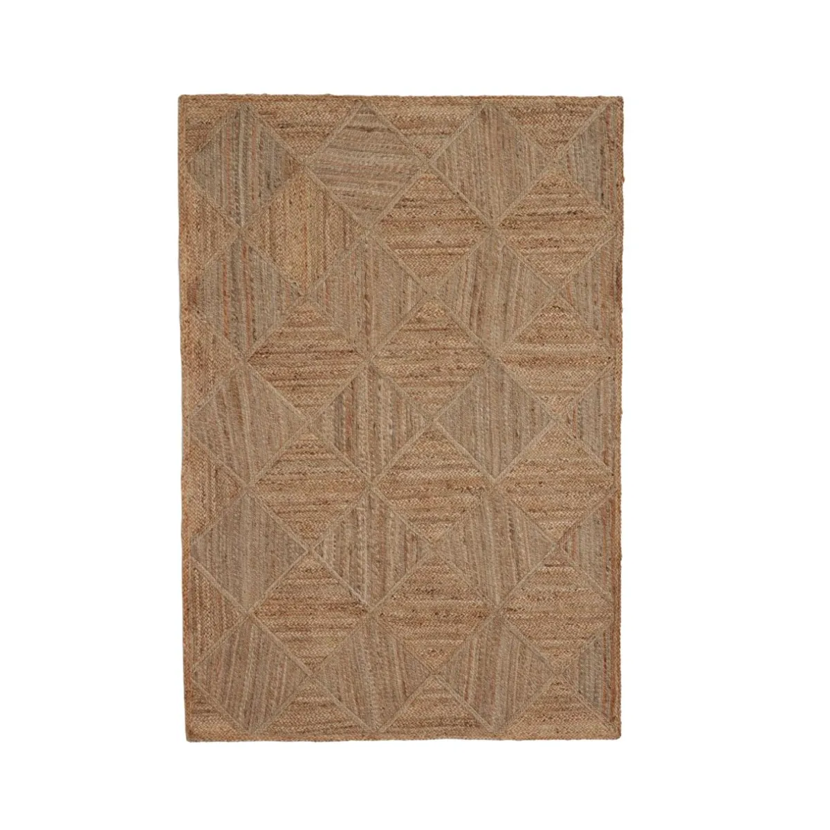EMINZA Tapis de salon rectangulaire jute tissée main (160 x 230 cm) Anaya Marron