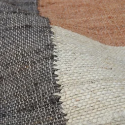 EMINZA Tapis de salon rectangulaire jute et coton (140 x 200 cm) Freya Multicolore Hot