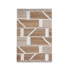 EMINZA Tapis de salon rectangulaire jute (160 x 230 cm) Paris Beige