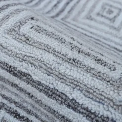 EMINZA Tapis de salon rectangulaire matière recyclée tuftée (160 x 230 cm) Shelton Gris New