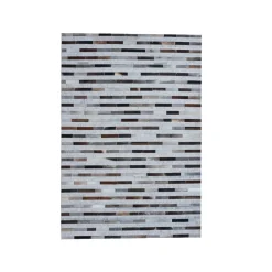 EMINZA Tapis de salon rectangulaire laine jacquard (160 x 230 cm) Sanjay Gris Outlet
