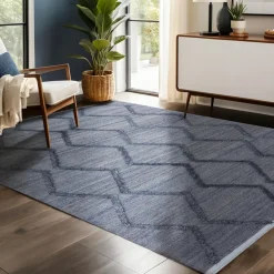 EMINZA Tapis de salon rectangulaire matière recyclée tuftée (160 x 230 cm) Noori Gris