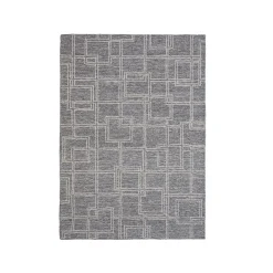 EMINZA Tapis de salon rectangulaire laine tuftée (140 x 200 cm) Yutoo Gris Sale