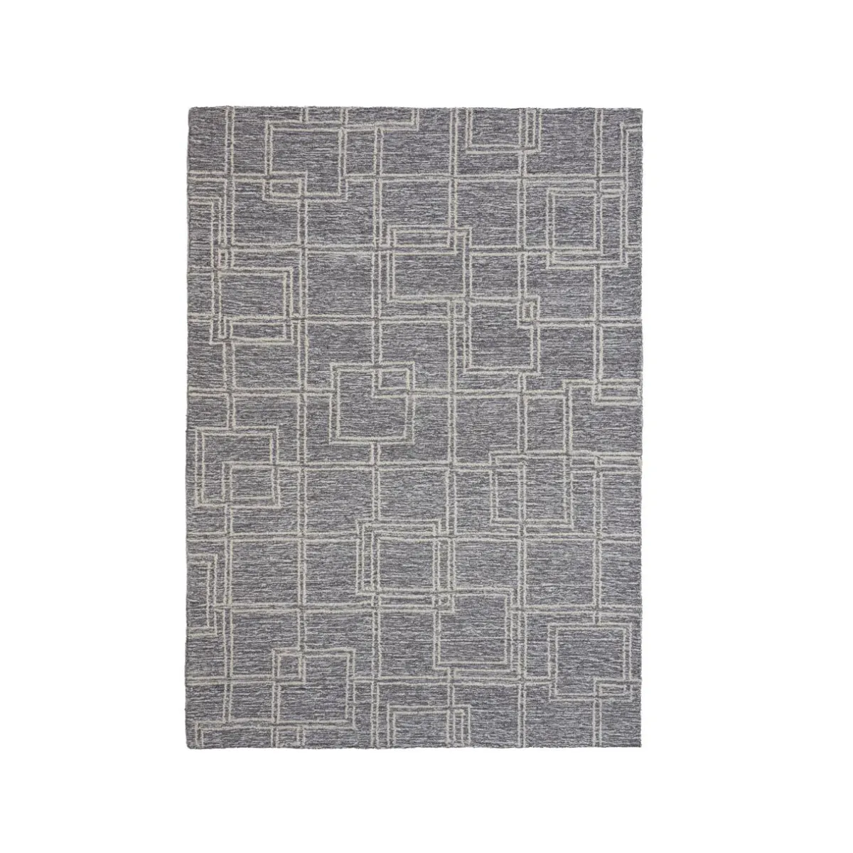EMINZA Tapis de salon rectangulaire laine tuftée (140 x 200 cm) Yutoo Gris Sale