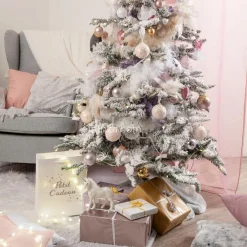 Feeric Lights & Christmas Tapis de sapin rond (D90 cm) Fourrure d'hiver Gris Clearance