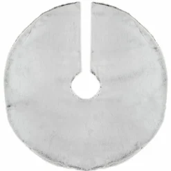 Feeric Lights & Christmas Tapis de sapin rond (D90 cm) Fourrure d'hiver Gris Clearance