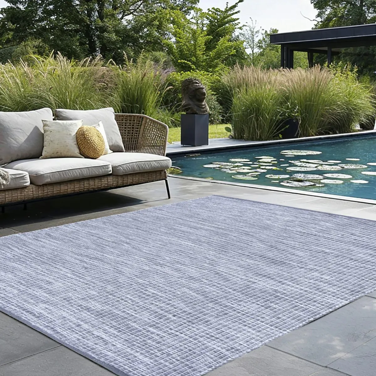 L'EFFET PAPILLON Tapis d'extérieur rectangulaire (160 x 230 cm) Bono Gris Graphite Sale