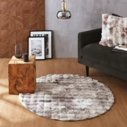 EMINZA Tapis fausse fourrure (120 cm) Toronto Taupe Sale