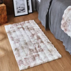 EMINZA Tapis fausse fourrure (60 x 120 cm) Toronto Taupe