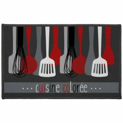 DOUCEUR D'INTERIEUR Tapis multi-usage (50 x 80 cm) Cuisinette Rouge Hot