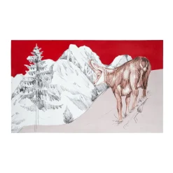 STOF Tapis multi-usage antidérapant (45 x 75 cm) Wildforest Rouge Hot