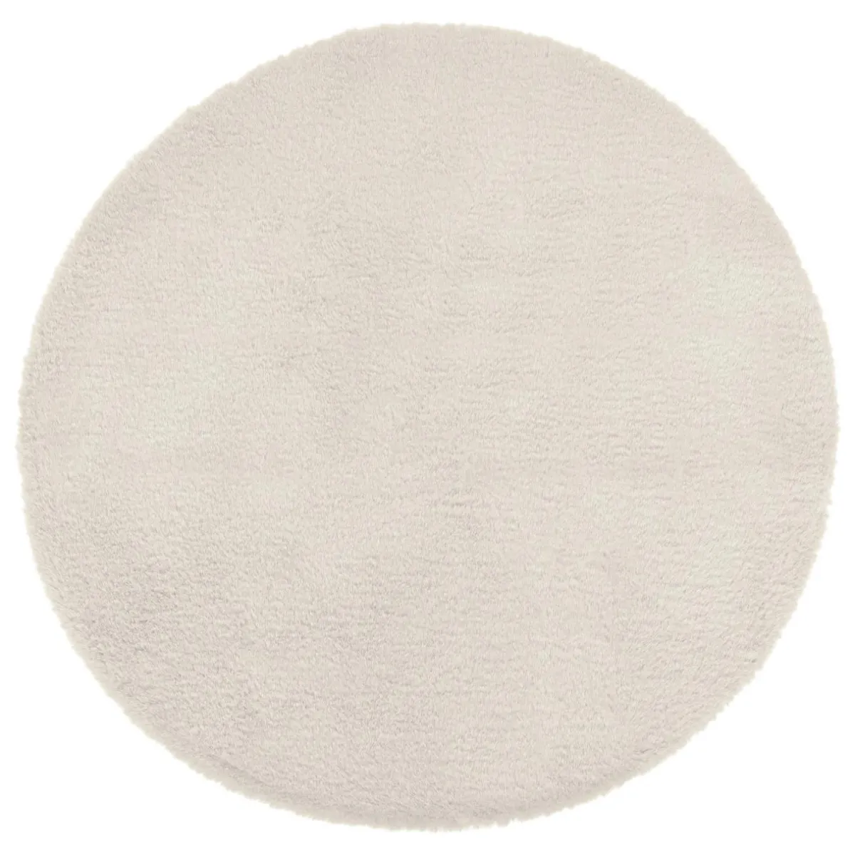 Atmosphera, cru017dateur d'intu017drieur Tapis rond fausse fourrure (80 cm) Jona Ivoire Sale