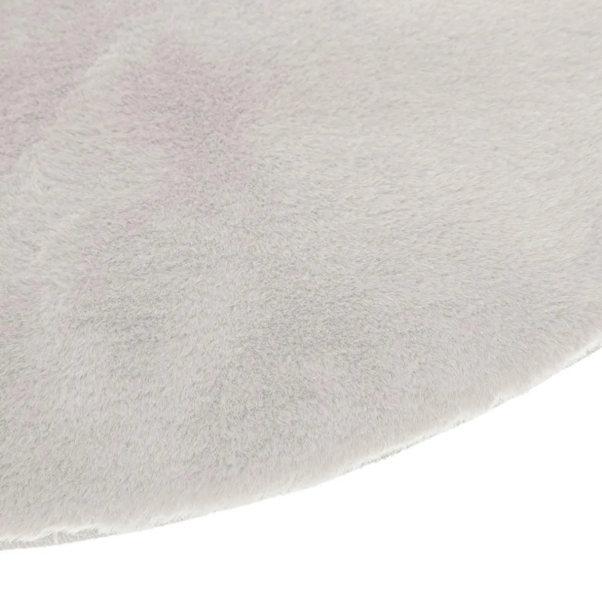 Atmosphera, cru017dateur d'intu017drieur Tapis rond fausse fourrure (80 cm) Jona Ivoire Sale