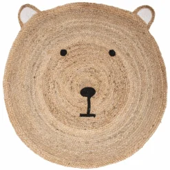 Atmosphera createur d'interieur for kids Tapis rond jute enfant (100 cm) Ourson Beige Sale