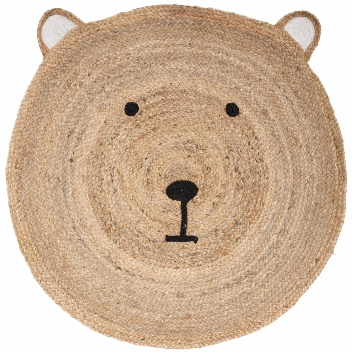 Atmosphera createur d'interieur for kids Tapis rond jute enfant (100 cm) Ourson Beige Sale