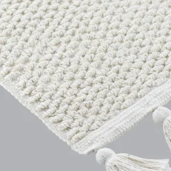 TENDANCE Tapis salon coton (45 x 90 cm) Raphaël Blanc New