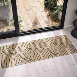 douceur d'intu017drieur Tapis tissé antidérapant (45 x 120 cm) Modul Noir Best