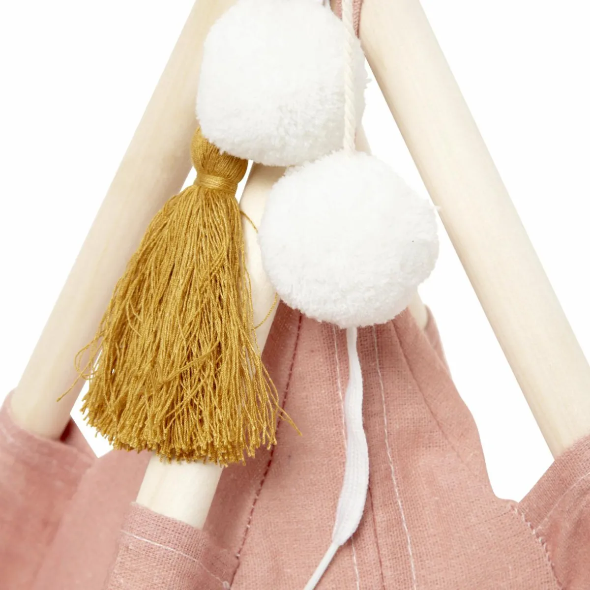 Atmosphera createur d'interieur for kids Tipi enfant bois et tissu (H160 cm) Wapi Rose Discount