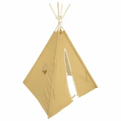 Atmosphera cru017dateur d'intu017drieur for kids Tipi enfant bois et tissu (H160 cm) Wapi Jaune ocre Sale
