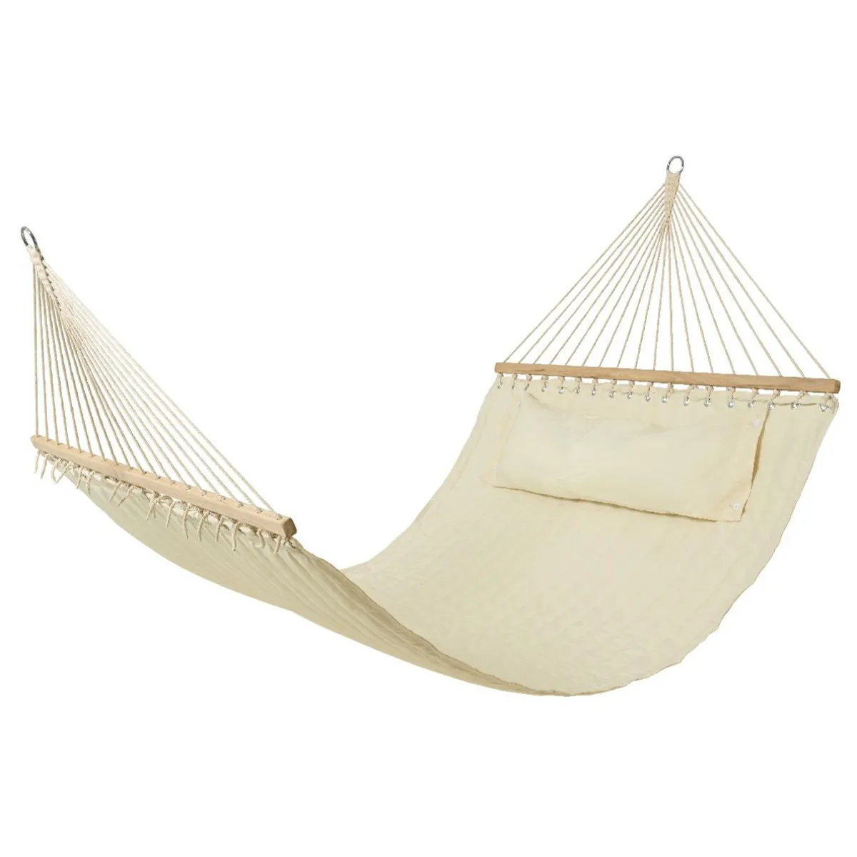 #N/A Toile de hamac 2 places avec coussin Évasion Crème Beige Best
