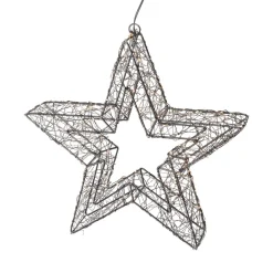 KOOPMAN Étoile lumineuse à suspendre 500 Micro LED (D38 cm) Star Light et blanc chaud Noir Clearance