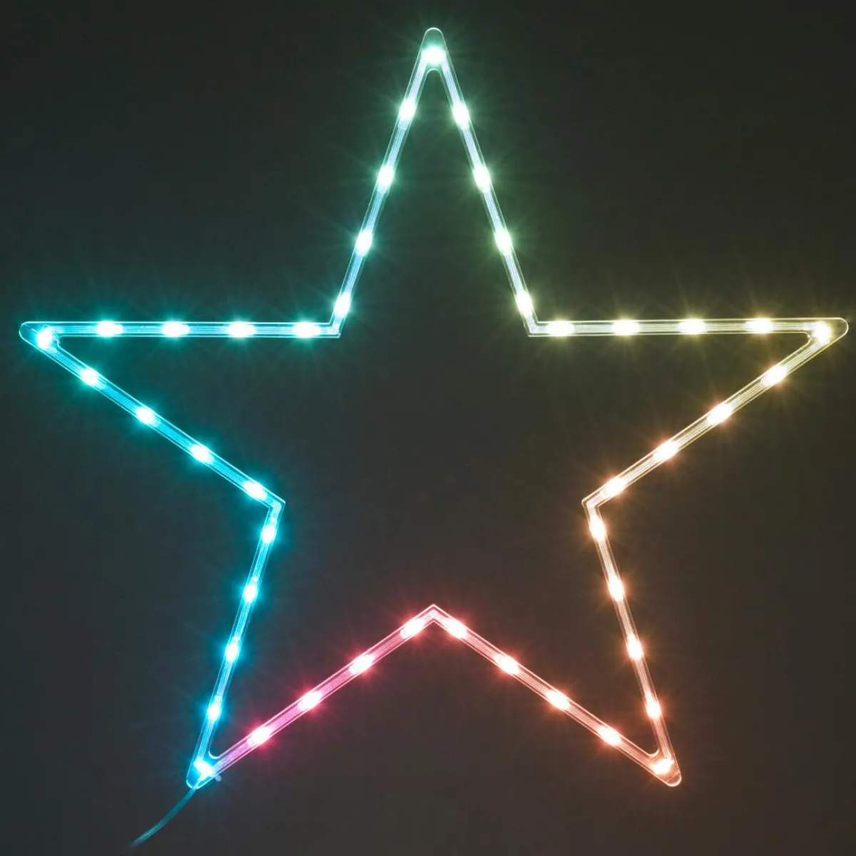 KOOPMAN Étoile lumineuse néon 45 LED H60 cm Star Multicolore Sale