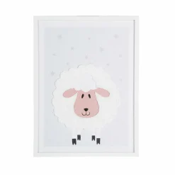 OSTARIA Toile murale enfant (30 x 40 cm) Mouton he Blanc Sale